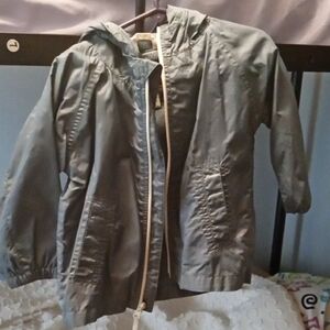 Place Gray Hooded Raincoat Lightweight Casual